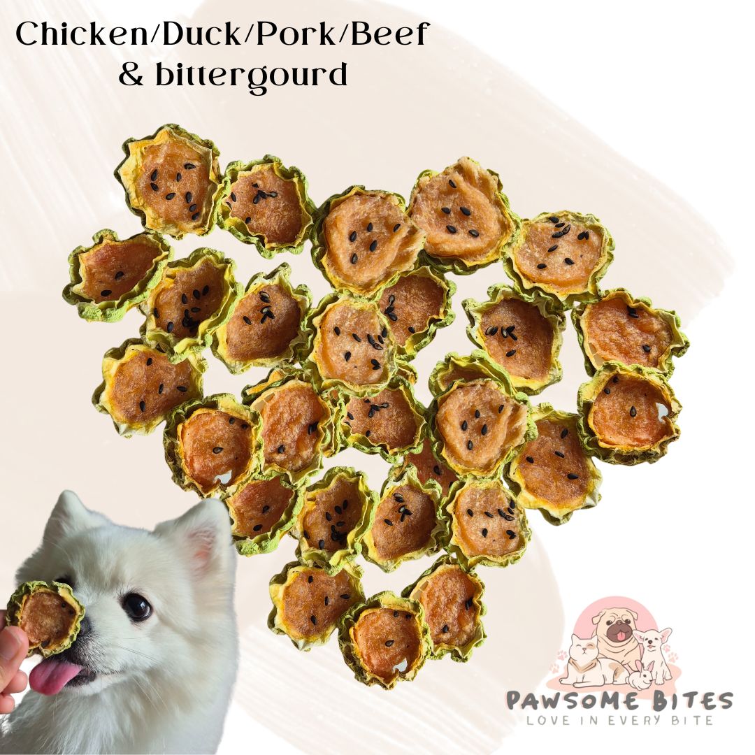 Chicken/Pork/Beef/Duck Jerky with Bittergourd Single Ingredient Pet Treat Dog Treat Cat Treat Fresh Treat