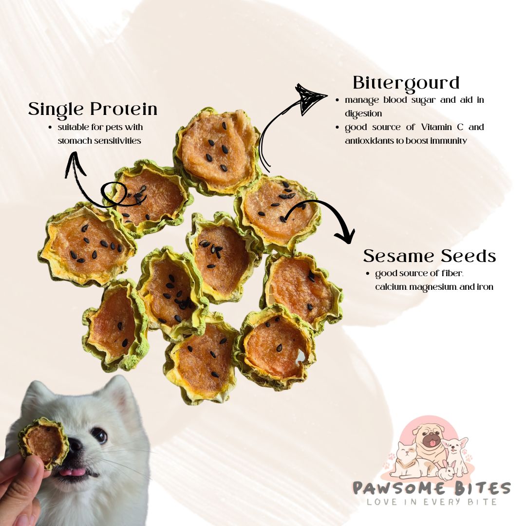 Chicken/Pork/Beef/Duck Jerky with Bittergourd Single Ingredient Pet Treat Dog Treat Cat Treat Fresh Treat