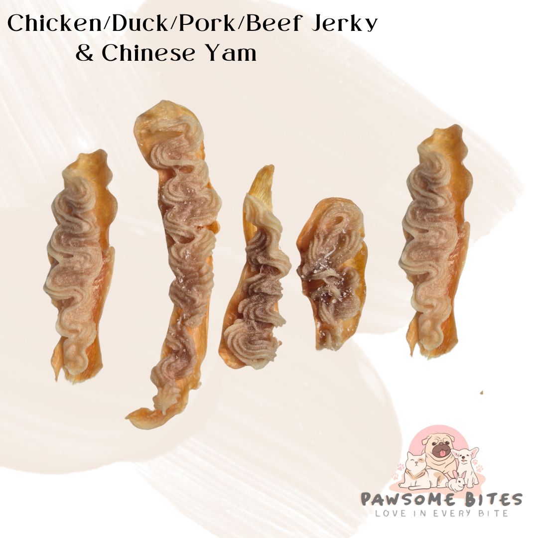 Chicken/Pork/Beef/Duck Jerky with Chinese Yam Single Ingredient Pet Treat Dog Treat Cat Treat Fresh Treat
