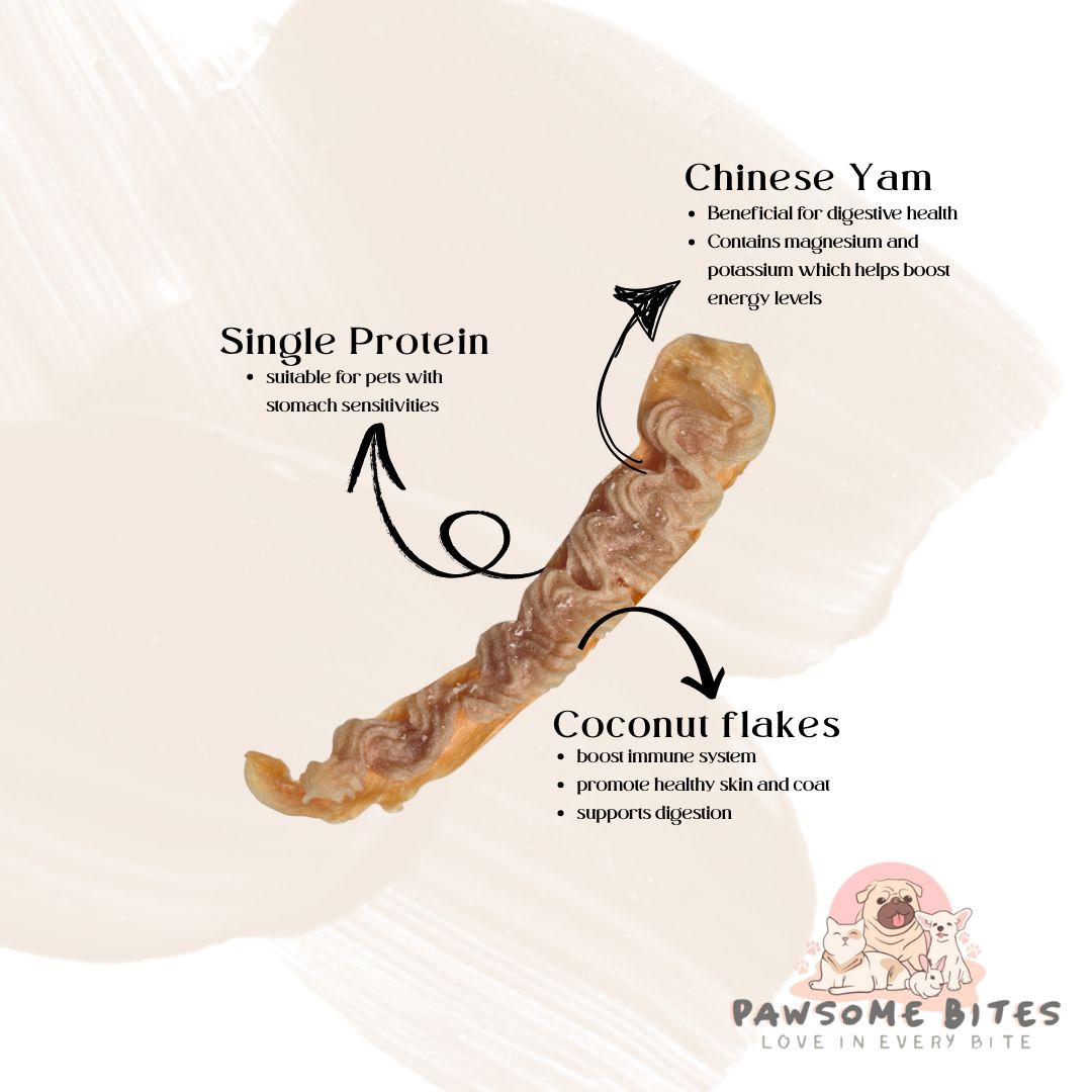 Chicken/Pork/Beef/Duck Jerky with Chinese Yam Single Ingredient Pet Treat Dog Treat Cat Treat Fresh Treat