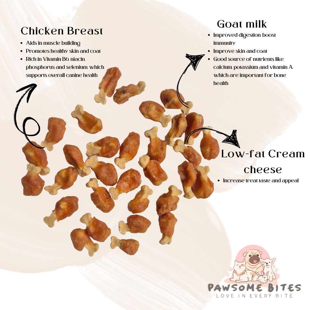 Mini Bite-Sized Chicken Drumsticks Pet Treat Dog Treat Cat Treat